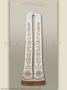 SR-HM-4AKS WHITE ROMAN STYLE STOLE