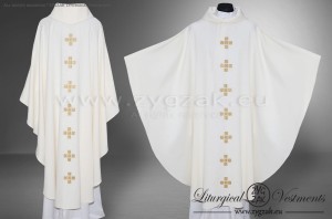 OG-HM-X-14 GOTHIC CHASUBLE - WHITE