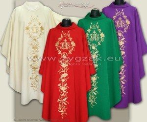 SET OF 4 COLORS - OG-HM-IHS-7 GOTHIC CHASUBLES
