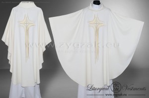 OG-HM-X-10 GOTHIC CHASUBLE - WHITE