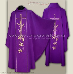 OG-HM-X-2 PURPLE GOTHIC CHASUBLE
