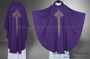OG-HM-X-10 GOTHIC CHASUBLE - PURPLE