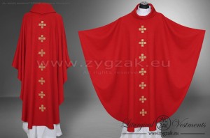 OG-HM-X-14 GOTHIC CHASUBLE - RED