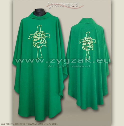 GOTHIC STYLE CHASUBLE green