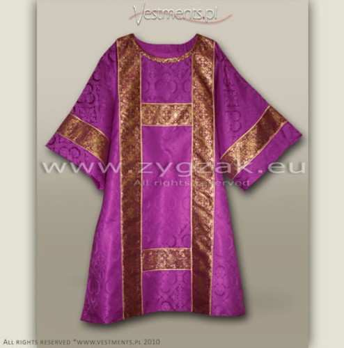 Semi-Gothic style Dalmatic purple