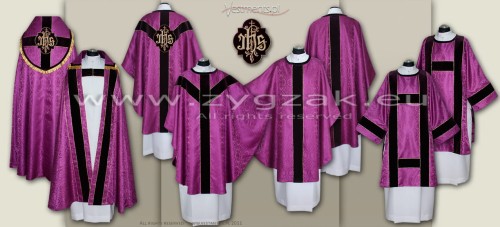 S-HMS-1C (ROZ-GAKS) SEMI-GOTHIC STYLE CONCELEBRANT HIGH MASS SET