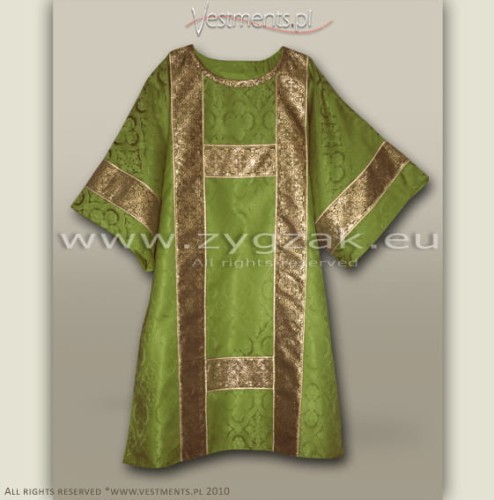 olive green    Semi-Gothic style Dalmatic