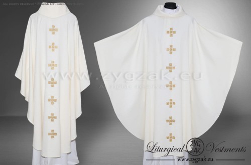 OG-HM-X-14 GOTHIC CHASUBLE - WHITE