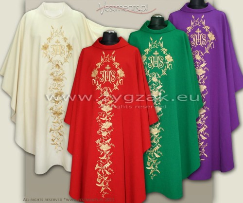 SET OF 4 COLORS - OG-HM-IHS-7 GOTHIC CHASUBLES