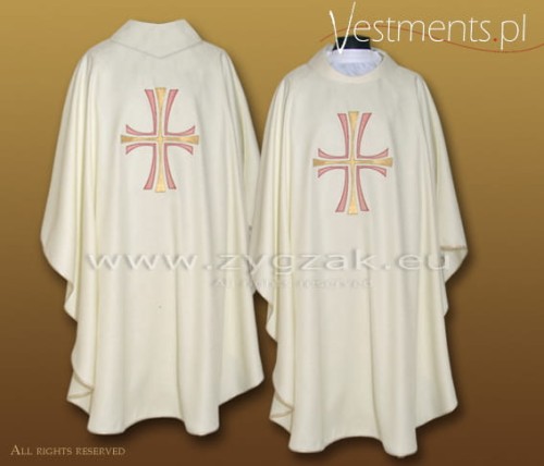 GOTHIC STYLE CHASUBLE white