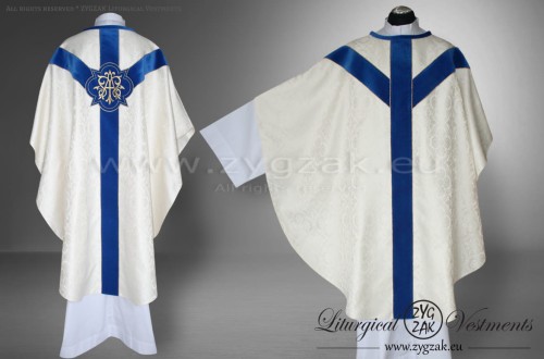 OS-ROZ-GAKS MARIAN DESIGN SEMIGOTHIC STYLE LOW MASS SET, DAMASK & VELVET