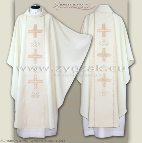 GOTHIC STYLE CHASUBLE white