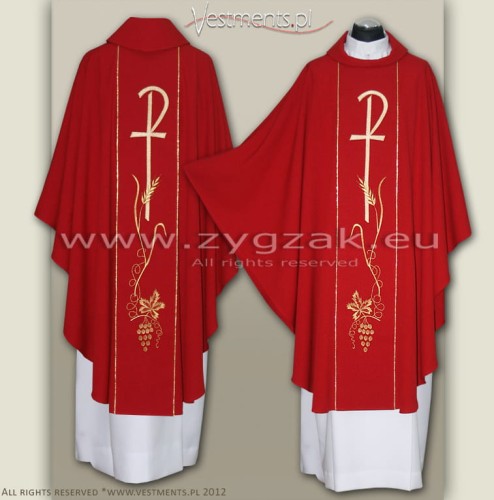 GOTHIC STYLE CHASUBLE red