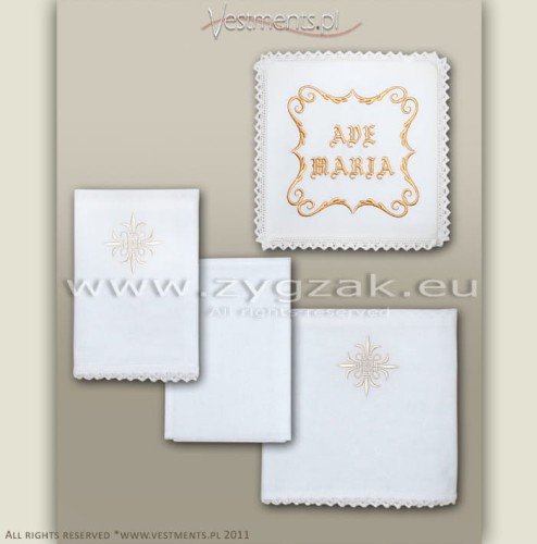 C29 "AVE MARIA" GOLD - CHALICE LINEN SET