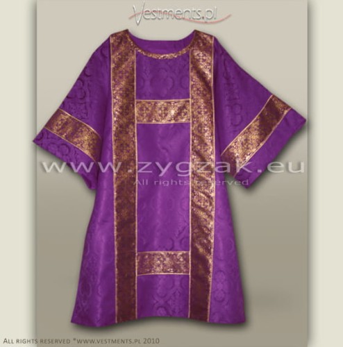 Semi-Gothic style Dalmatic - dark purple