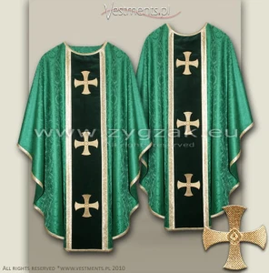 OG-HM-3C GREEN - GOTHIC CHASUBLE
