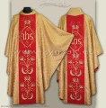 OG-HR-IHS-10 RED/GOLD 
GOTHIC STYLE CHASUBLE