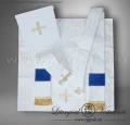 OS-ROZ-GAKS MARIAN DESIGN SEMIGOTHIC STYLE LOW MASS SET, DAMASK & VELVET