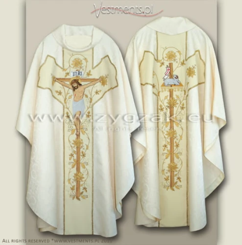 GOTHIC STYLE CHASUBLE white