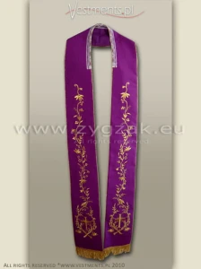 SG-HM-1 PURPLE GOTHIC STOLE