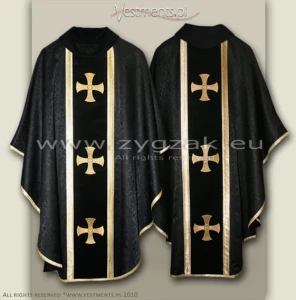 OG-HM-4C BLACK - GOTHIC CHASUBLE