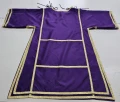 size difference between Pontifical Tunicle and Pontifical Dalmatic - longer bottom and sleeves of the Tunicle can be still seen, even if dalmatic is on it (real photo from our workshop)