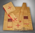 Semi-Gothic style Low Mass Set - dark gold/red.