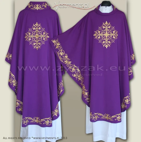 OG-HMS-11 PURPLE GOTHIC CHASUBLE