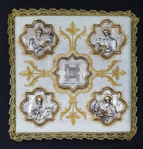 PM4 WHITE CHALICE PALL "The Four Evangelists"