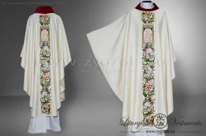 OG7-HM-1 RICHLY EMBROIDERED GOTHIC STYLE CHASUBLE