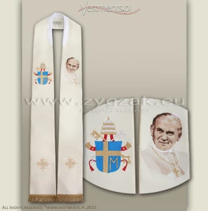 SG-HM-JPII "POPE JOHN PAUL II" Gothic Stole