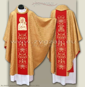 OG-HM-P-18 "OUR LADY OF CZESTOCHOWA" GOTHIC CHASUBLE