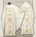 OG8-HM-1 IHS 
WHITE GOLD IVORY GOTHIC STYLE CHASUBLE