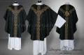 Semi-Gothic style Low Mass Set - black with black/gold orphreys