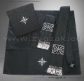Semi-Gothic style Low Mass Set  black with black/silver orphreys