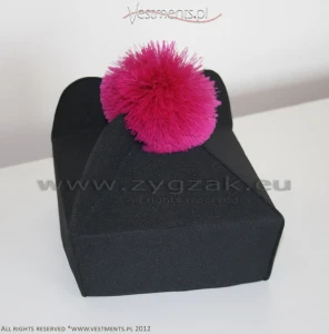 BLACK/PURPLE BIRETTA, design 3-BP