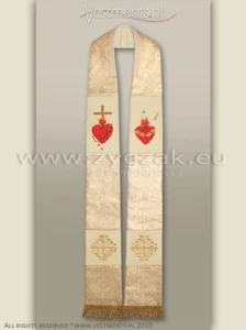 SG-HM-21 GOTHIC STOLE - SACRED HEARTS DESIGN