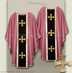 OG-HM-3C ROSE - GOTHIC CHASUBLE