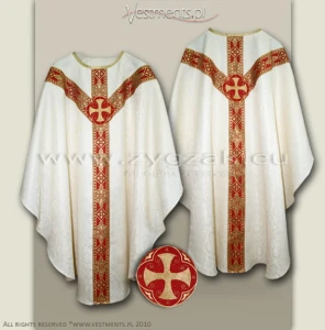 OS-ROZ-GT2 WITH ROUND CROSS EMBLEM - SEMIGOTHIC LOW MASS SET