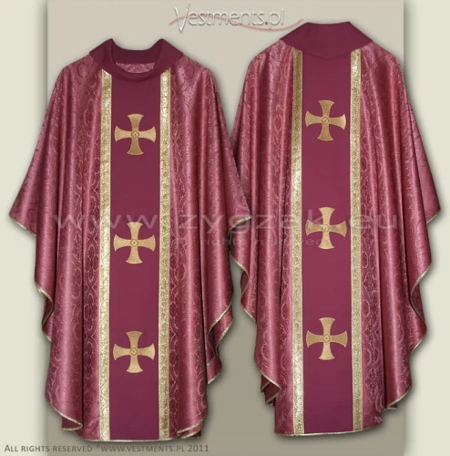 OG-HM-4C ROSE UBR - GOTHIC CHASUBLE