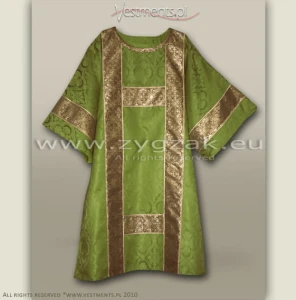 DS-ROZ-GT OLIVE GREEN SEMI-GOTHIC DALMATIC