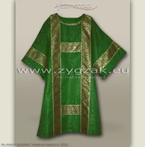 DS-ROZ-GT GREEN SEMI-GOTHIC DALMATIC