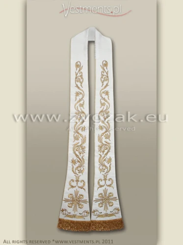 SR-HM-4AKS WHITE ROMAN STYLE STOLE