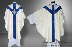 OS-ROZ-GAKS MARIAN DESIGN SEMIGOTHIC STYLE LOW MASS SET, DAMASK & VELVET