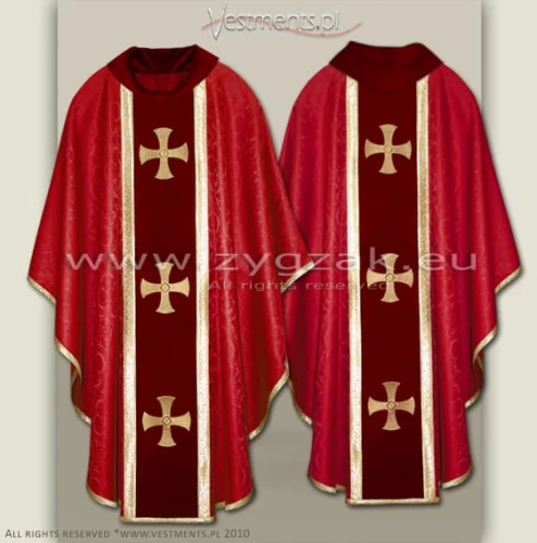 OG-HM-4C RED - GOTHIC CHASUBLE