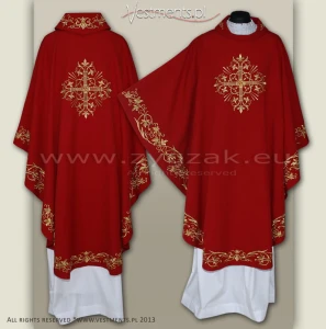 OG-HMS-11 RED GOTHIC CHASUBLE