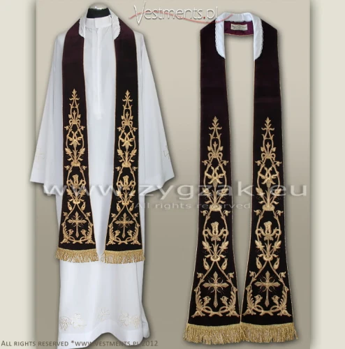 SR-HM-2 AKS ROMAN STYLE STOLE - VELVET