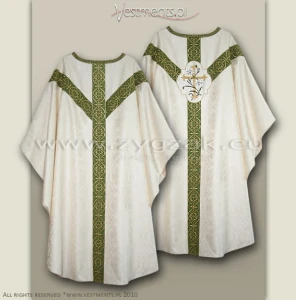 OS-ROZ-GH WHITE/OLIVE LIL SEMI-GOTHIC LOW MASS SET