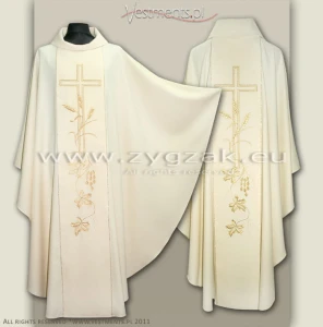 OG-HM-X-2 WHITE GOTHIC CHASUBLE