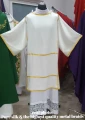 DB-1 SILK PONTIFICAL DALMATIC - 100%SILK & METAL BRAIDS (real photo from our workshop)